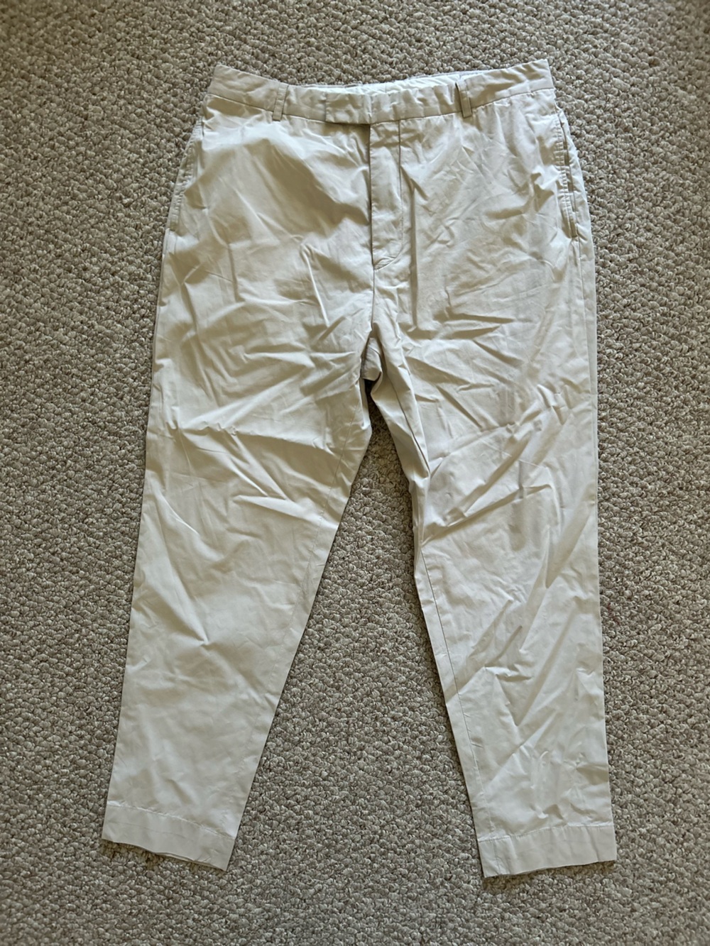 Officine Generale "Owen" Cotton Trousers Pants Light Tan Ivory Men’s size 52
